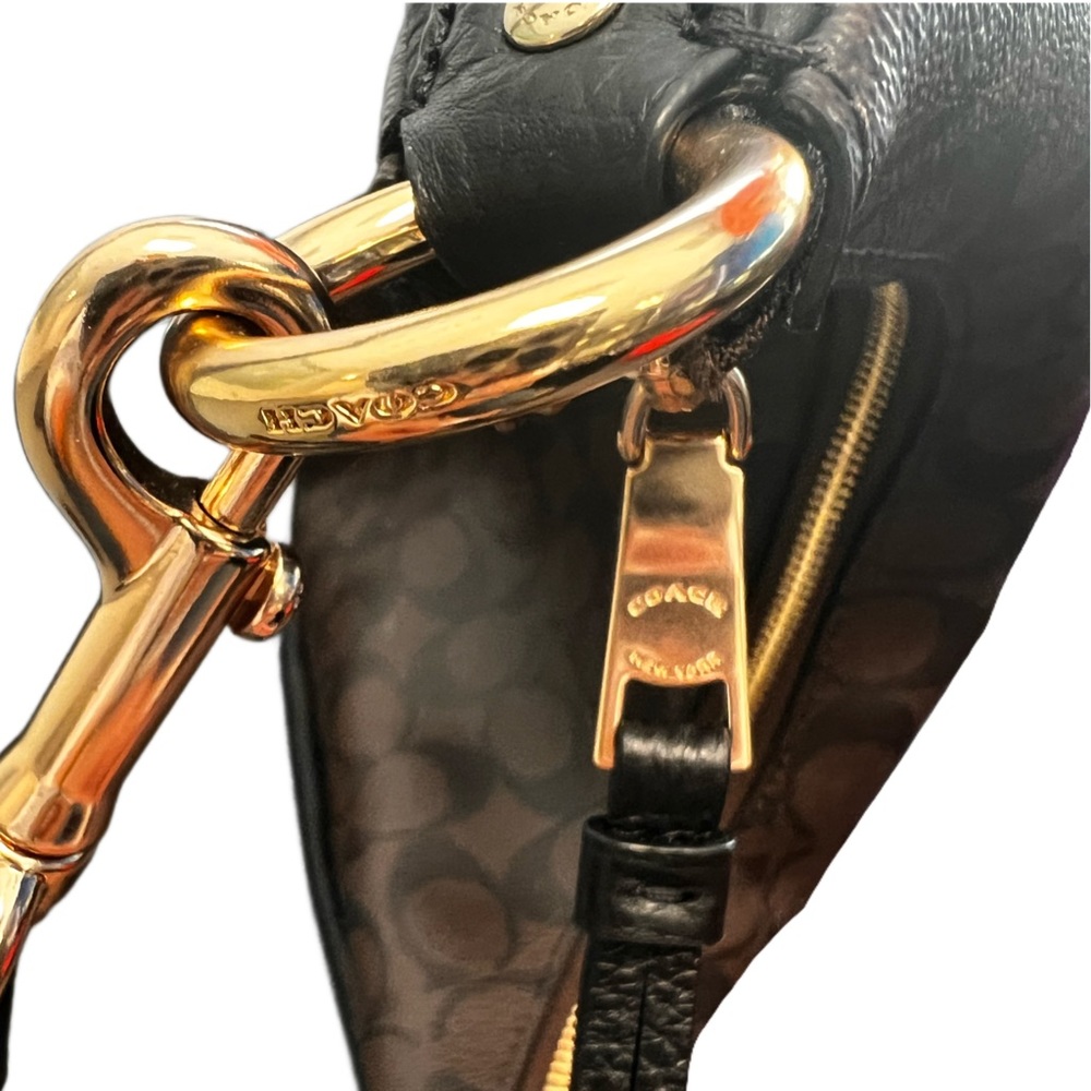 Coach Jules Hobo Bag In Signature Canvas And Leather Gem